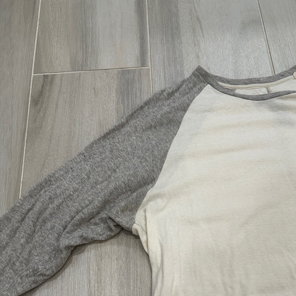 Rag & Bone Men’s Large Gray and Cream Baseball Style 3/4 Sleeve Tee - Picture 3 of 11